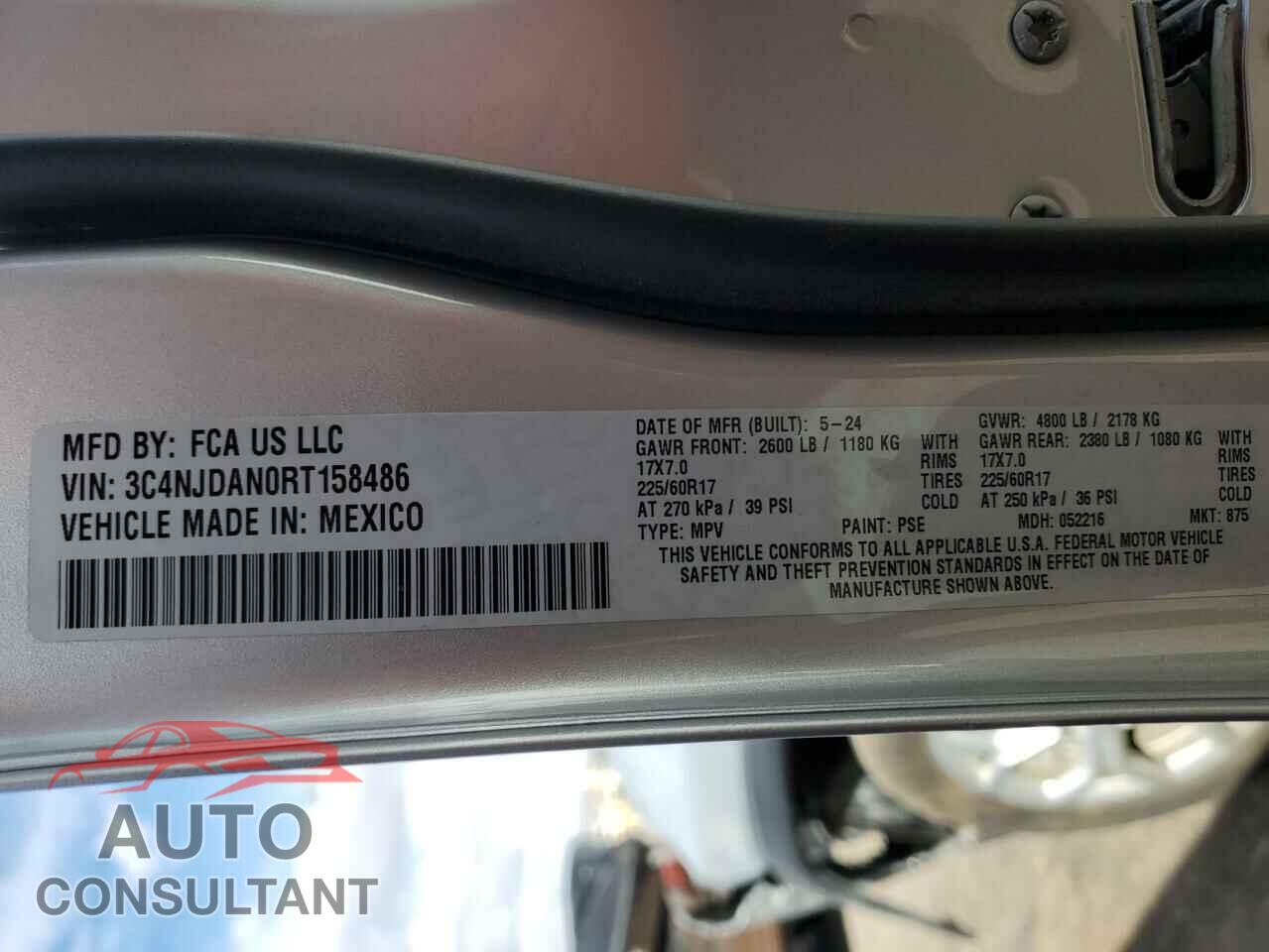 JEEP COMPASS 2024 - 3C4NJDAN0RT158486