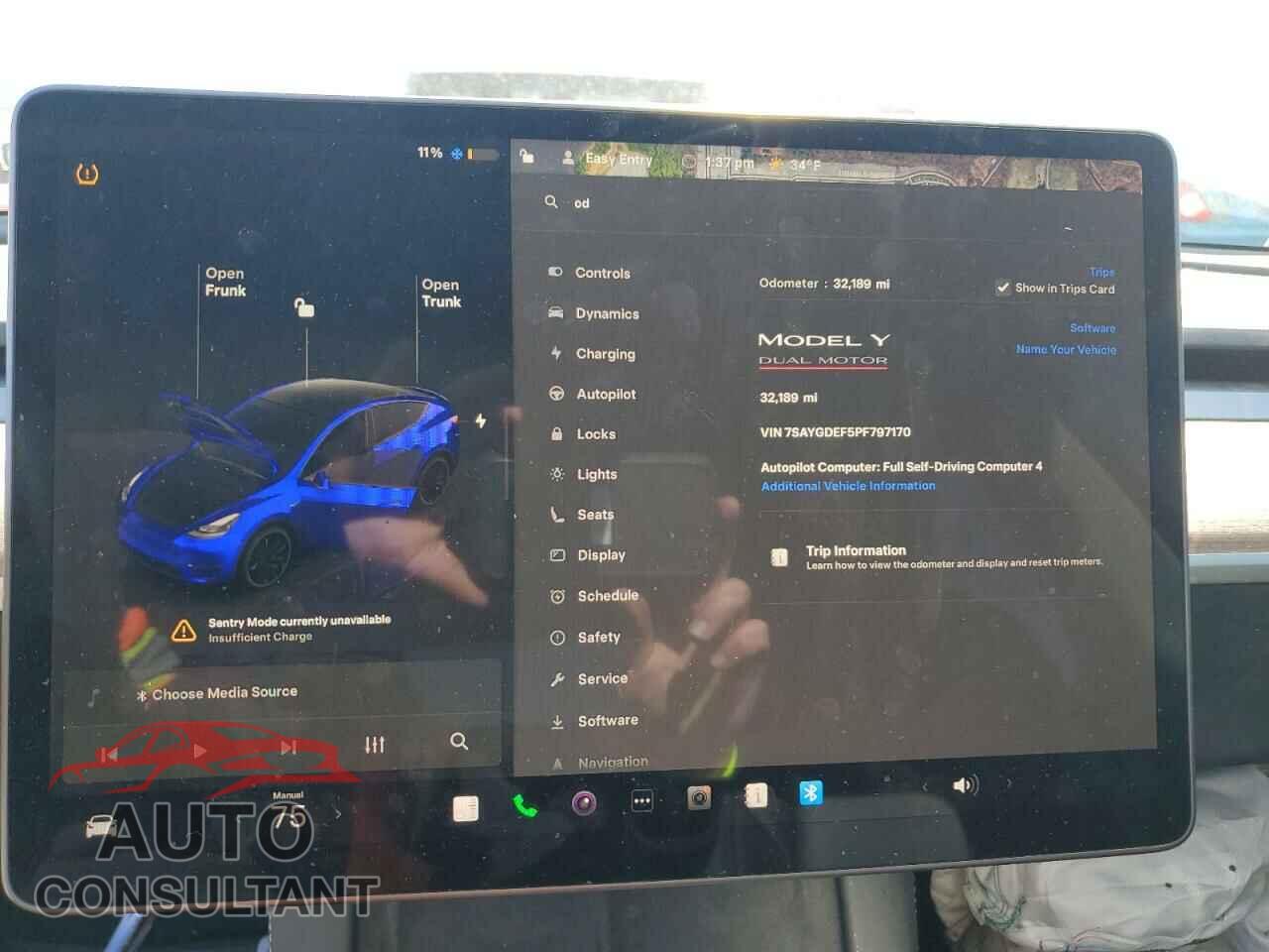 TESLA MODEL Y 2023 - 7SAYGDEF5PF797170