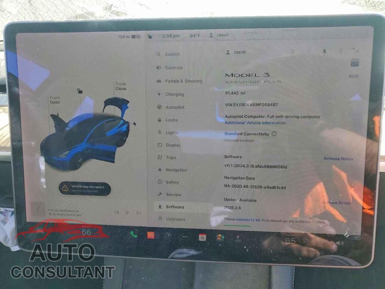 TESLA MODEL 3 2021 - 5YJ3E1EA5MF069487