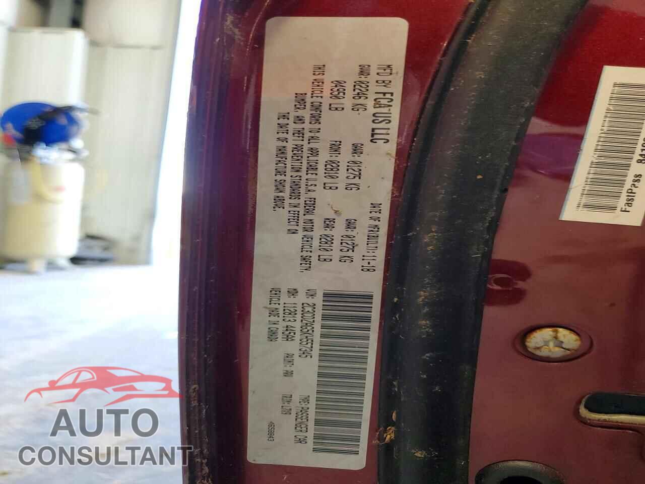 DODGE CHALLENGER 2019 - 2C3CDZAG5KH557345