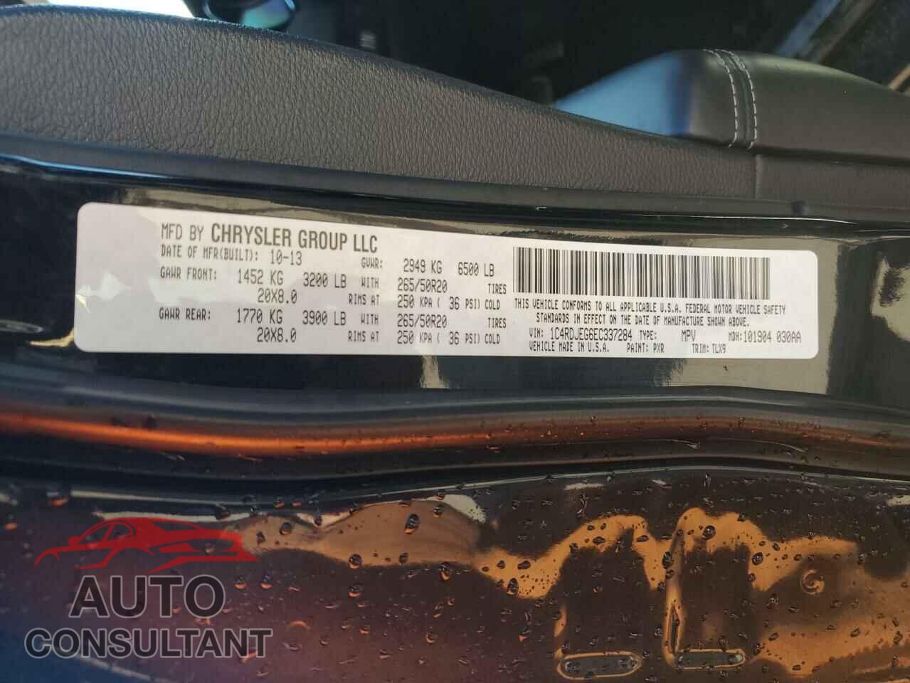 DODGE DURANGO 2014 - 1C4RDJEG6EC337284