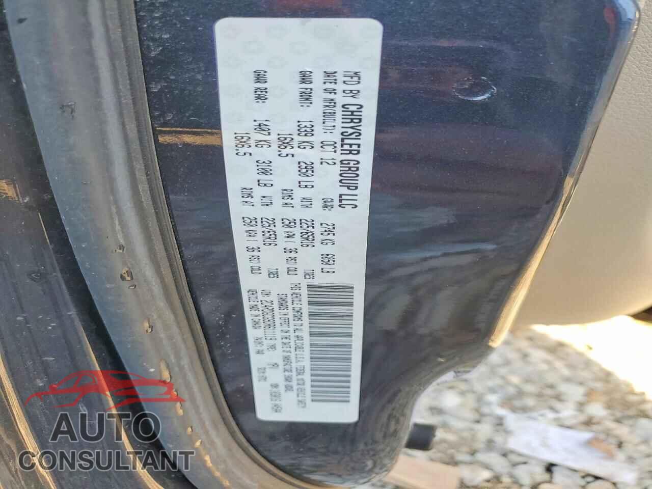 DODGE CARAVAN 2013 - 2C4RDGCG9DR611119