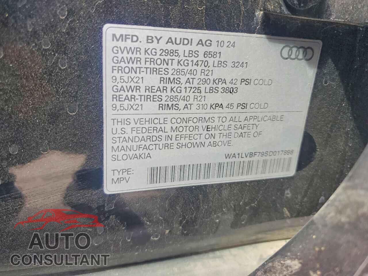 AUDI Q7 2025 - WA1LVBF79SD017898