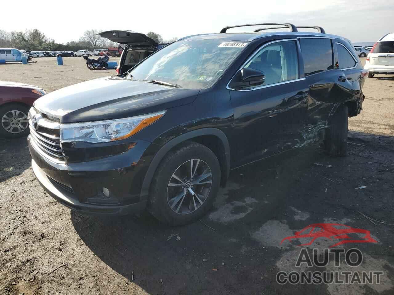 TOYOTA HIGHLANDER 2016 - 5TDJKRFH9GS321493