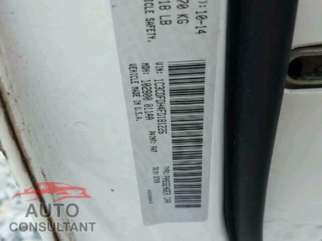DODGE DART 2015 - 1C3CDFDH4FD181226