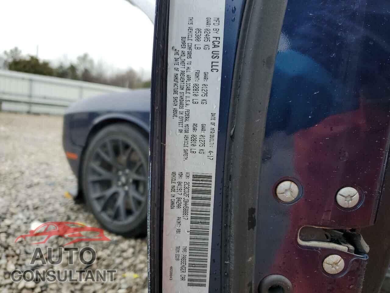 DODGE CHALLENGER 2017 - 2C3CDZFJ3HH588817
