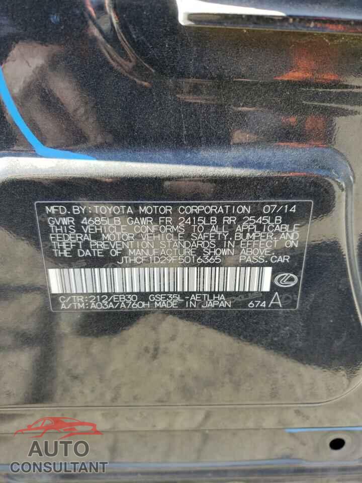 LEXUS IS 2015 - JTHCF1D29F5016365
