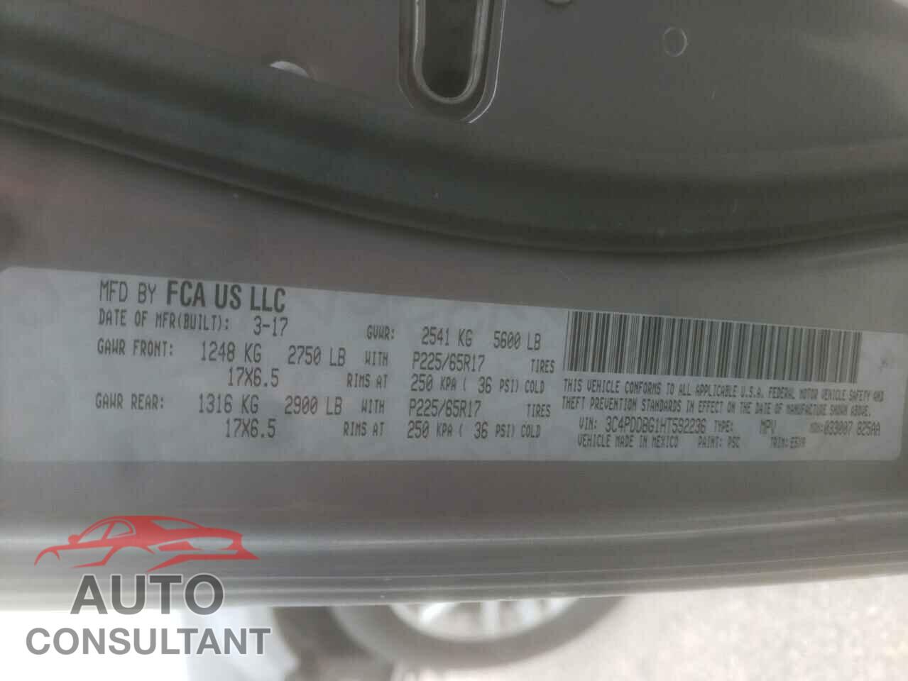 DODGE JOURNEY 2017 - 3C4PDDBG1HT592236