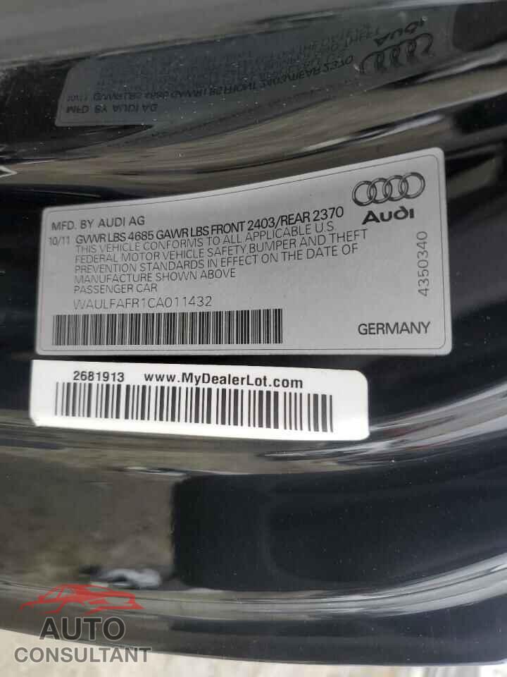 AUDI A5 2012 - WAULFAFR1CA011432