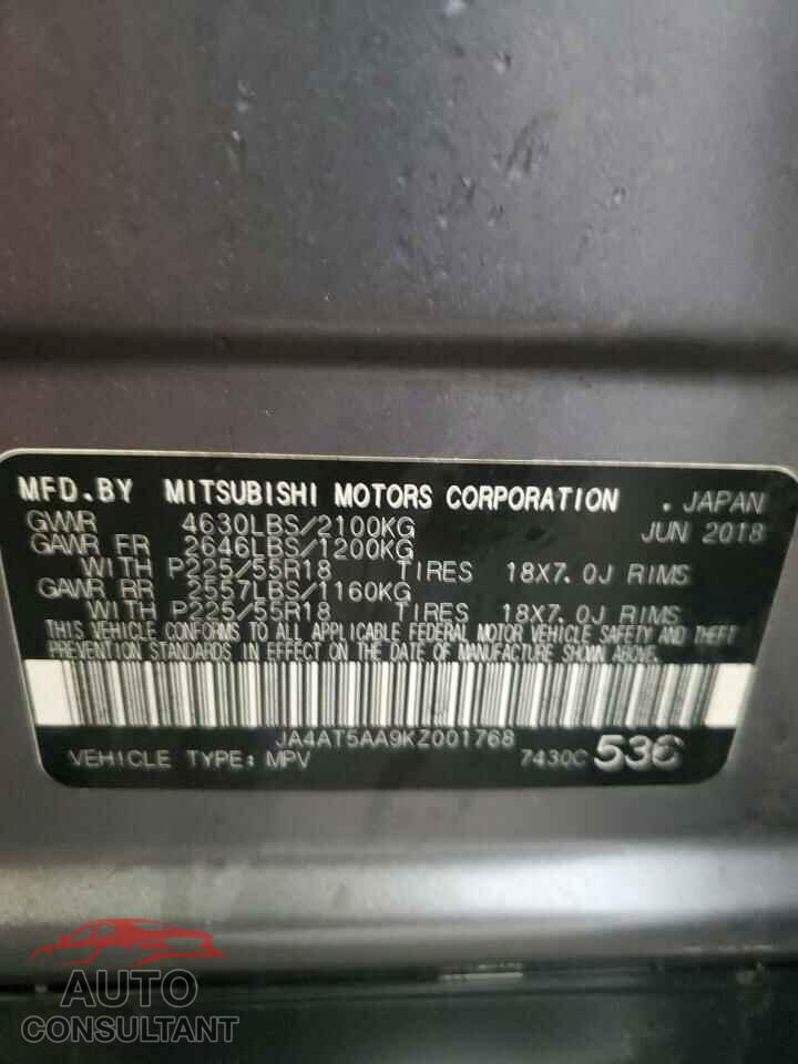 MITSUBISHI ECLIPSE 2019 - JA4AT5AA9KZ001768