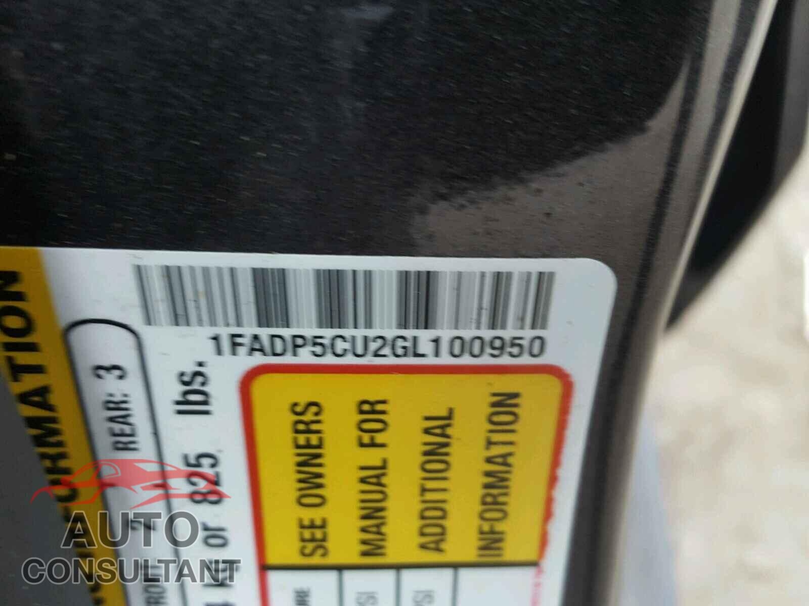 FORD CMAX 2016 - 1FADP5CU2GL100950