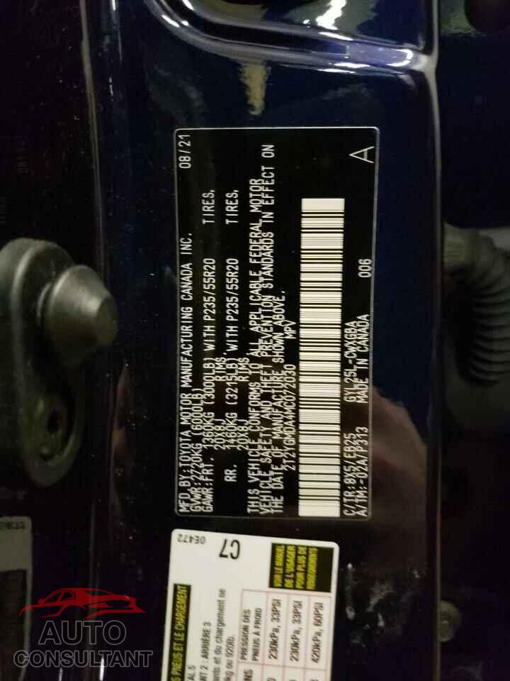 LEXUS RX450 2021 - 2T2YGMDA4MC072030