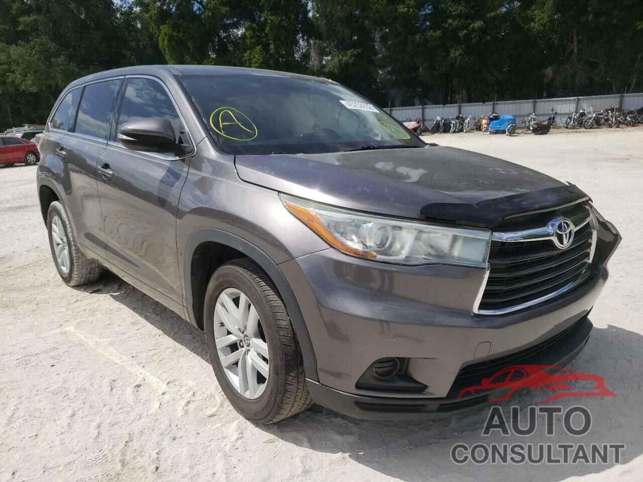 TOYOTA HIGHLANDER 2016 - 5TDZKRFH6GS170552