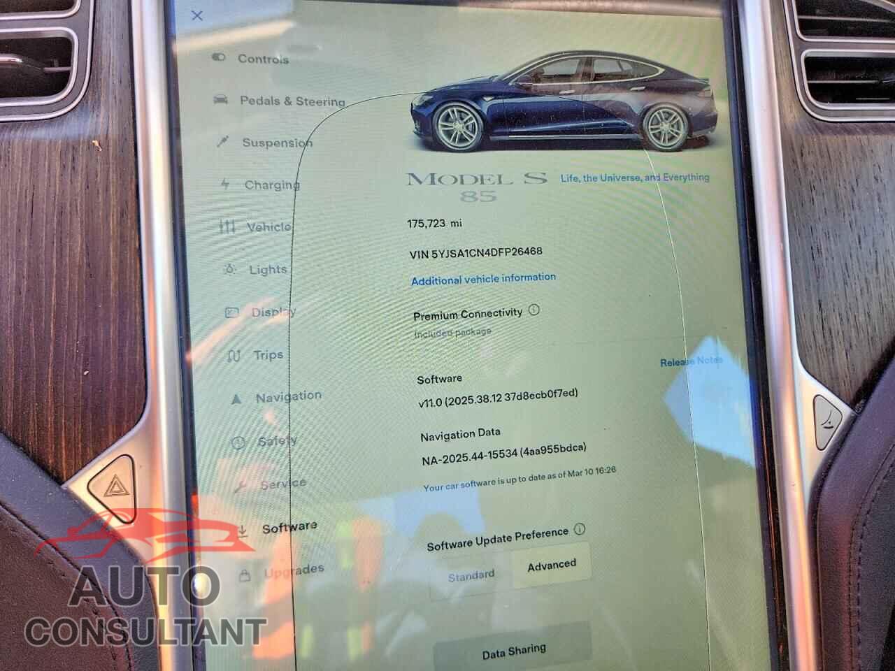 TESLA MODEL S 2013 - 5YJSA1CN4DFP26468