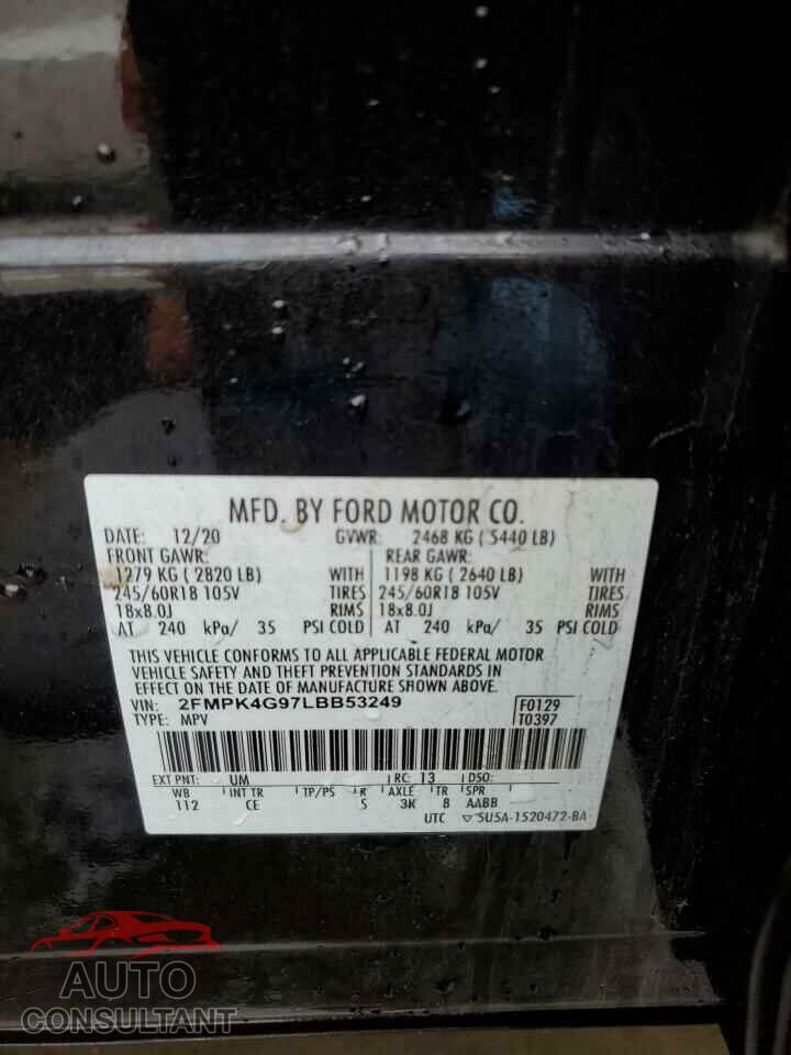 FORD EDGE 2020 - 2FMPK4G97LBB53249