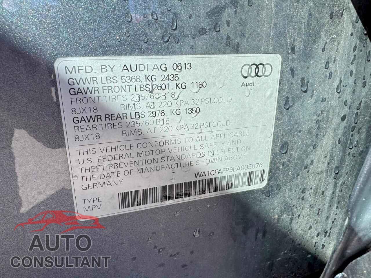 AUDI Q5 2014 - WA1CFAFP9EA005876