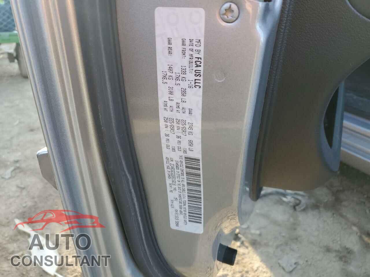 DODGE CARAVAN 2016 - 2C4RDGEG2GR316218