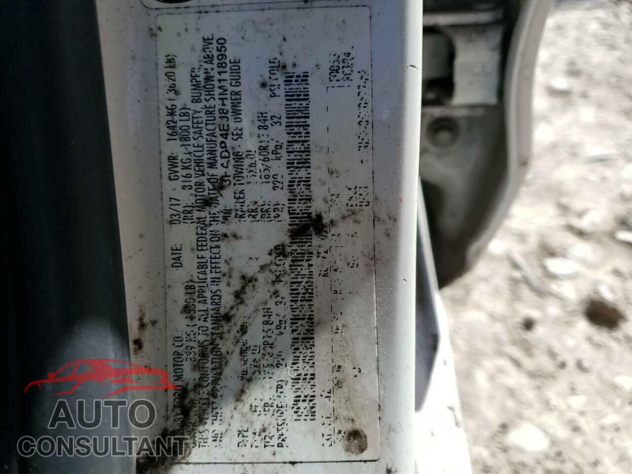 FORD FIESTA 2017 - 3FADP4EJ8HM118950