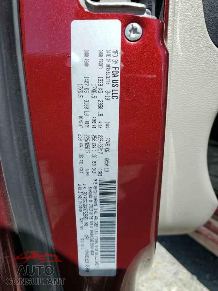 DODGE CARAVAN 2019 - 2C4RDGCG6KR752985