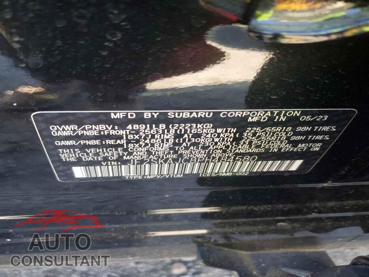 SUBARU FORESTER 2023 - JF2SKAJC8PH484580