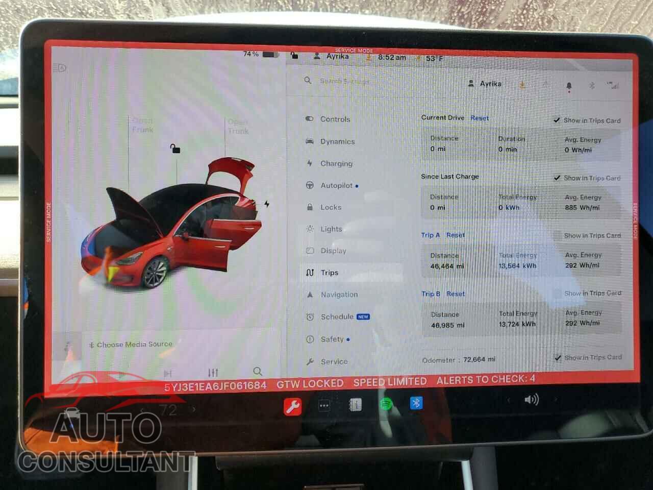 TESLA MODEL 3 2018 - 5YJ3E1EA6JF061684