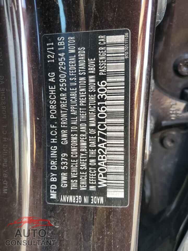 PORSCHE PANAMERA 2012 - WP0AB2A77CL061306