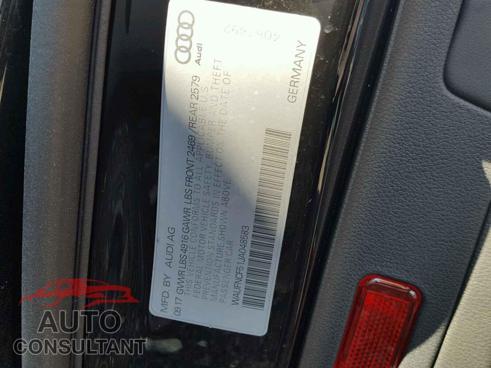 AUDI A5 2018 - WAUFNCF51JA048583