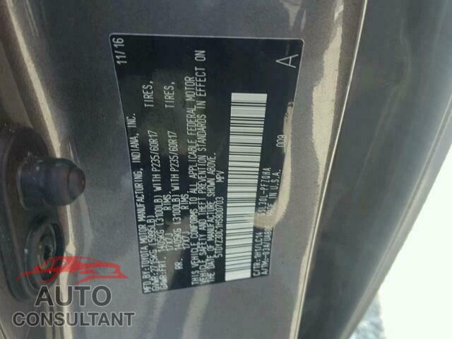 TOYOTA SIENNA 2017 - 5TDYZ3DC1HS800703