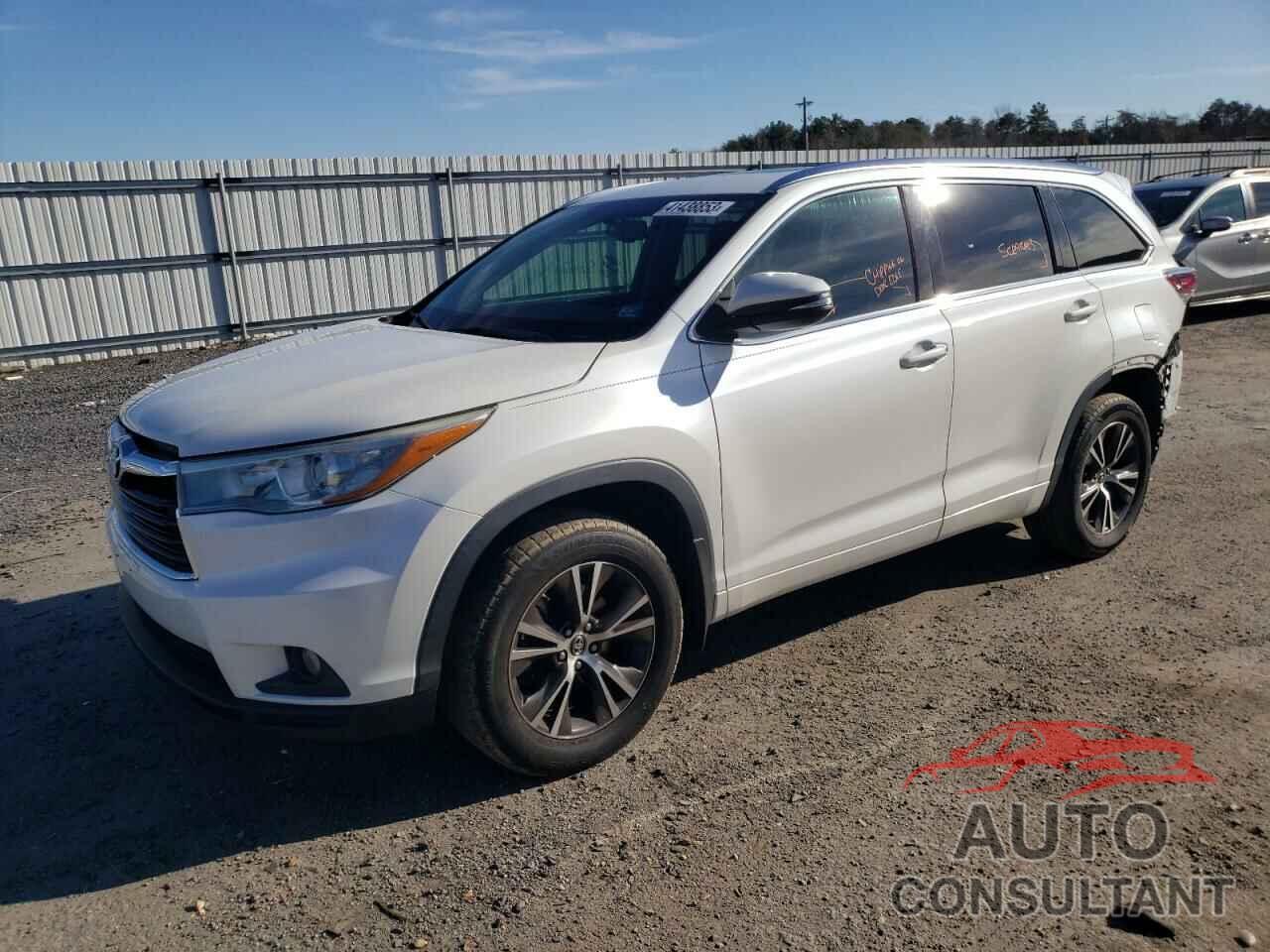 TOYOTA HIGHLANDER 2016 - 5TDJKRFH3GS262330