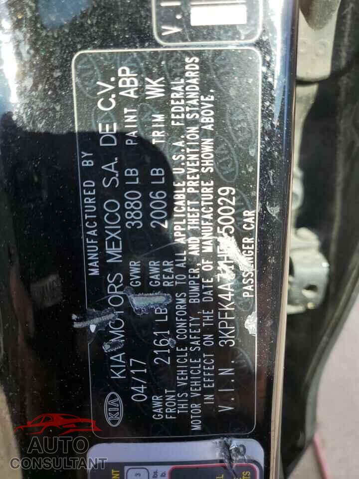 KIA FORTE 2017 - 3KPFK4A71HE150029