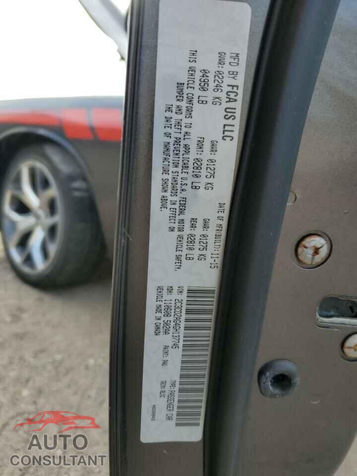DODGE CHALLENGER 2016 - 2C3CDZAG4GH137745