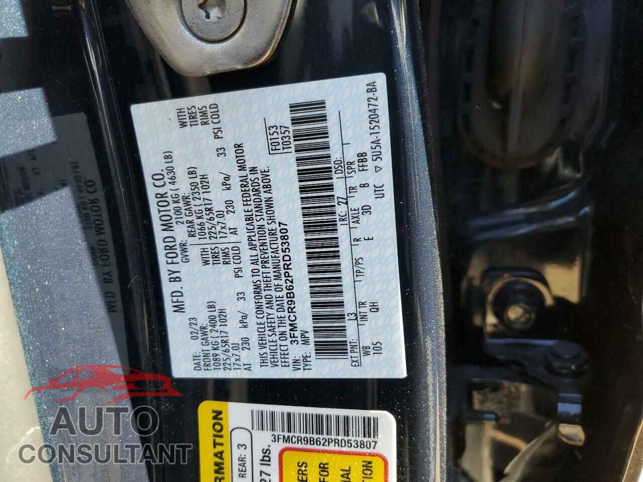 FORD BRONCO 2023 - 3FMCR9B62PRD53807