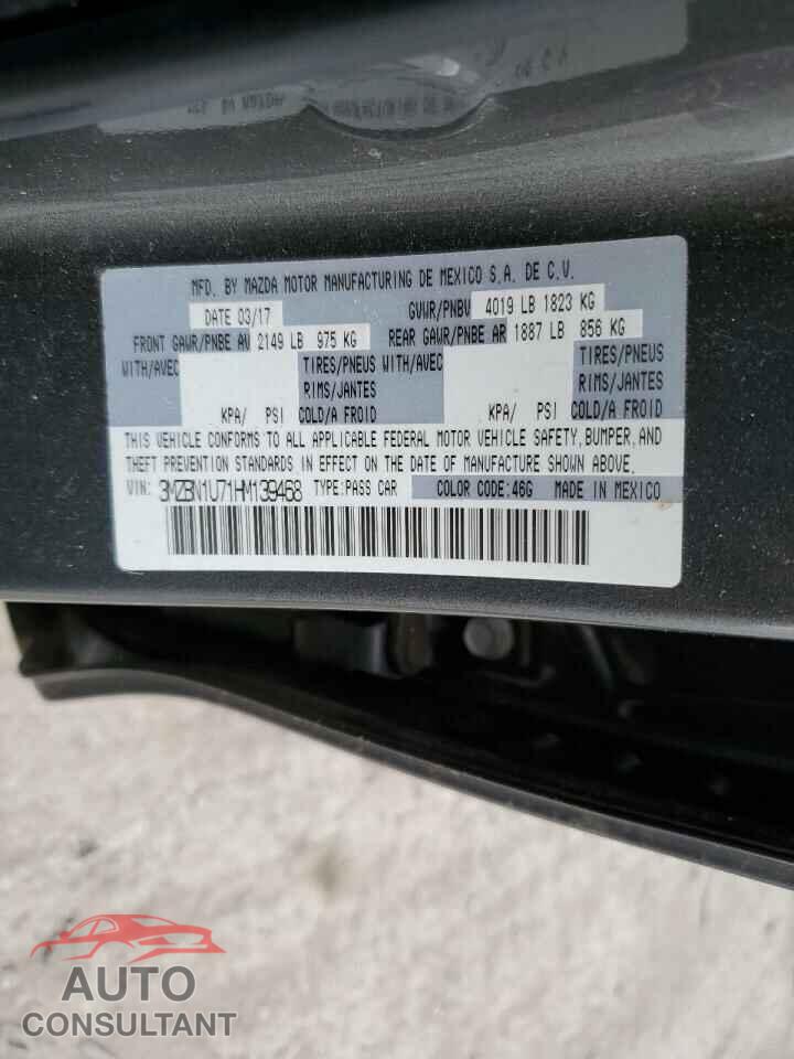MAZDA 3 2017 - 3MZBN1U71HM139468