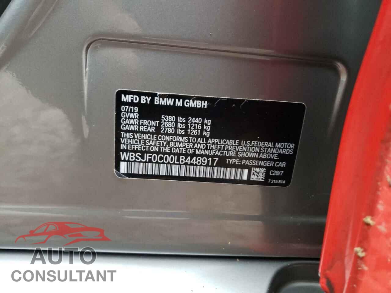 BMW M5 2020 - WBSJF0C00LB448917
