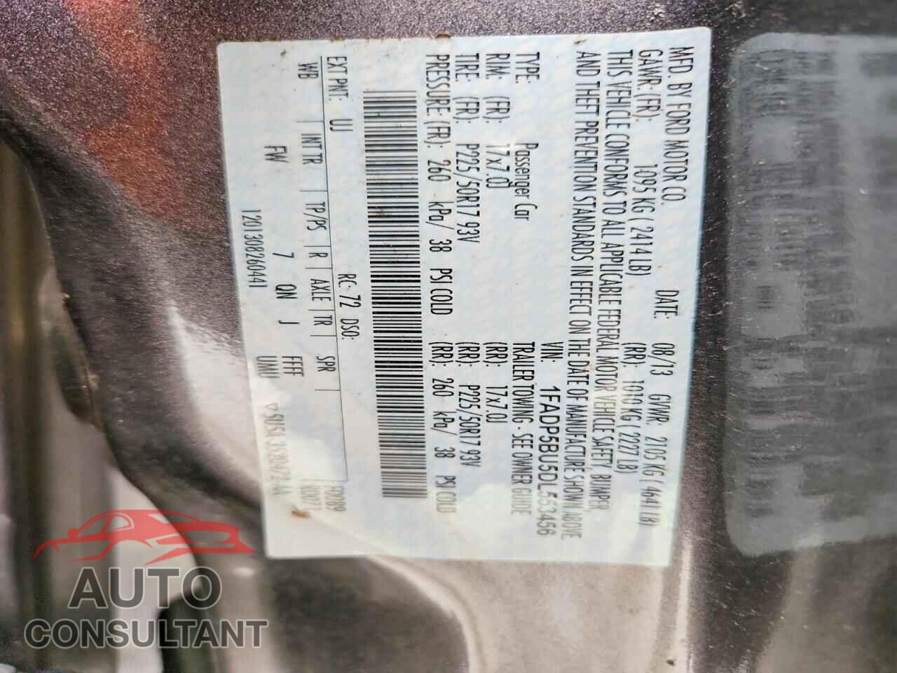 FORD CMAX 2013 - 1FADP5BU5DL553456