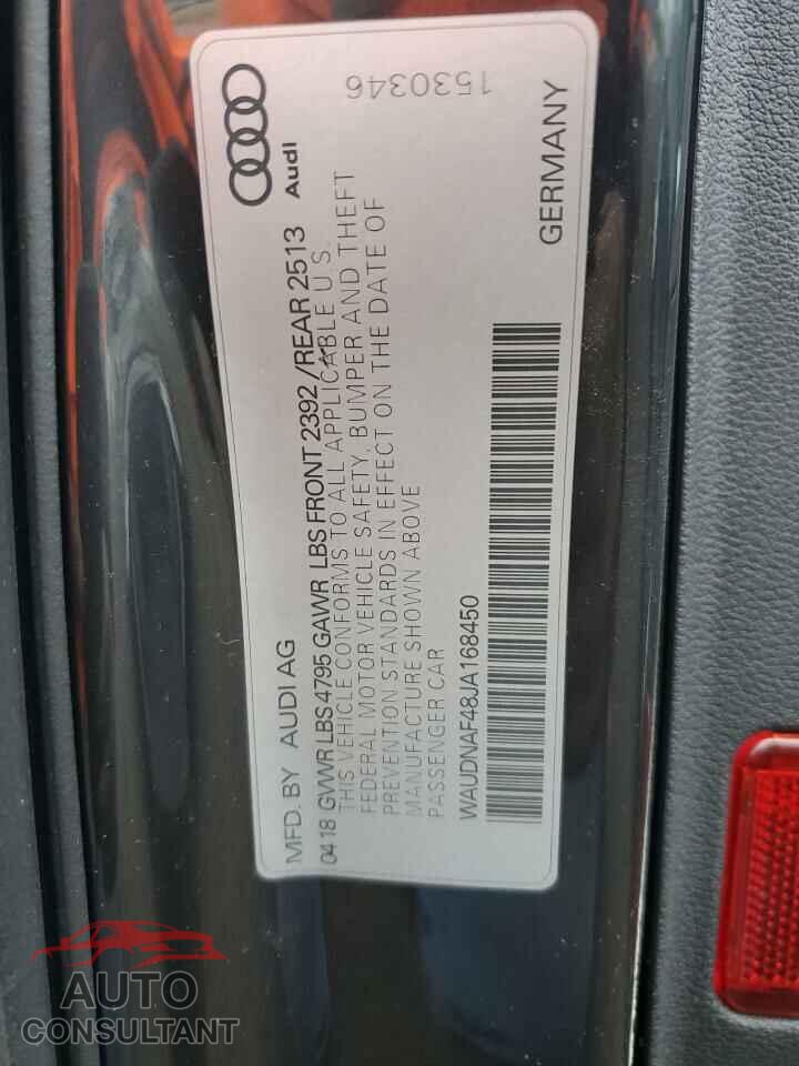 AUDI A4 2018 - WAUDNAF48JA168450