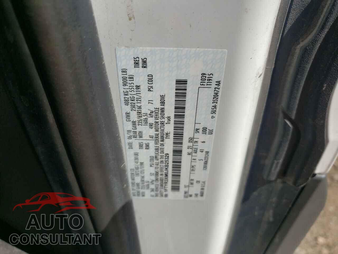 FORD TRANSIT CO 2018 - 1FTYR3XM0JKB25329