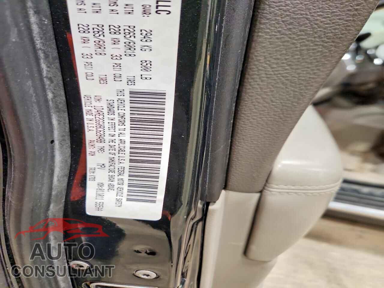 DODGE DURANGO 2011 - 1D4RE2GG0BC628488