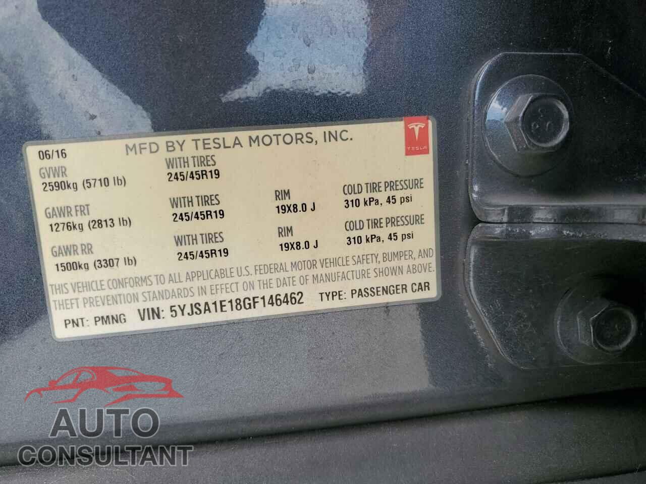 TESLA MODEL S 2016 - 5YJSA1E18GF146462