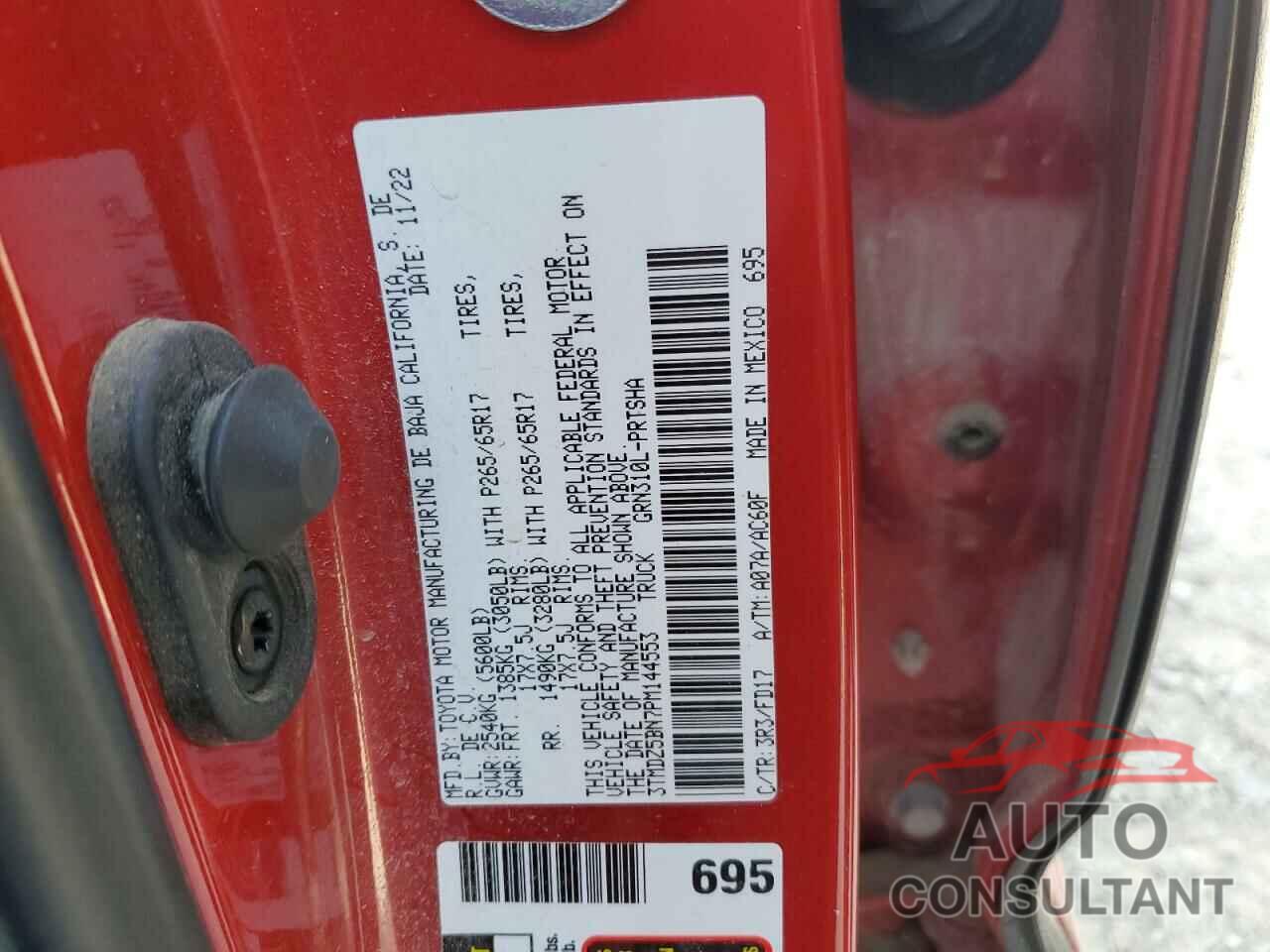 TOYOTA TACOMA 2023 - 3TMDZ5BN7PM144553