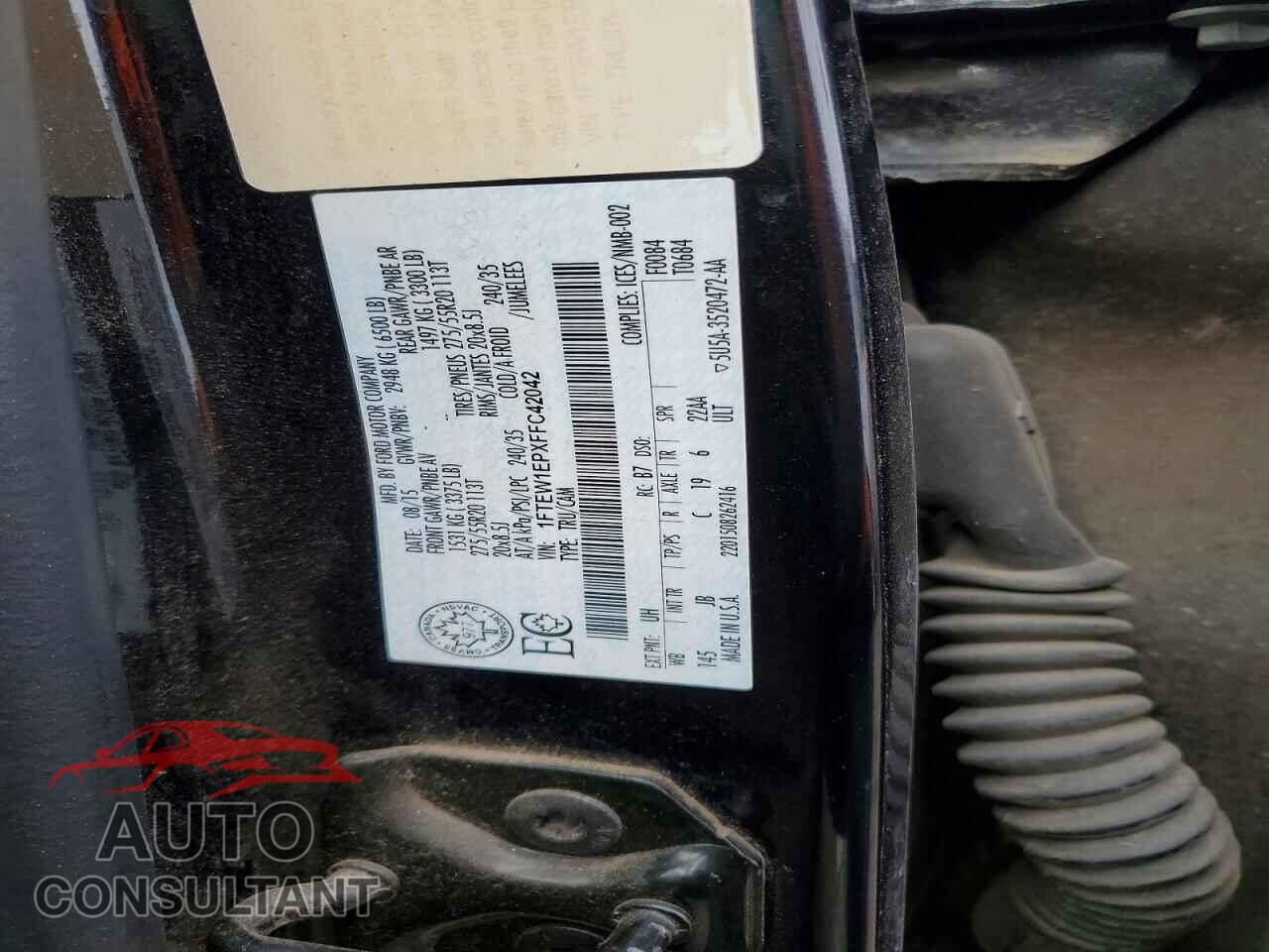FORD F150 2015 - 1FTEW1EPXFFC42042