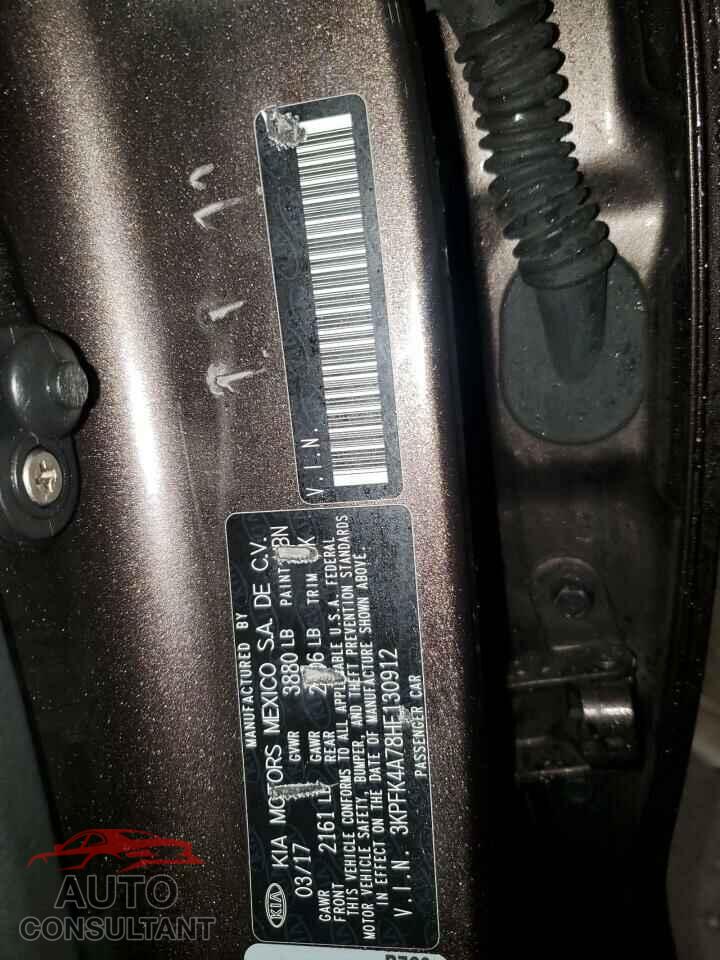 KIA FORTE 2017 - 3KPFK4A78HE130912