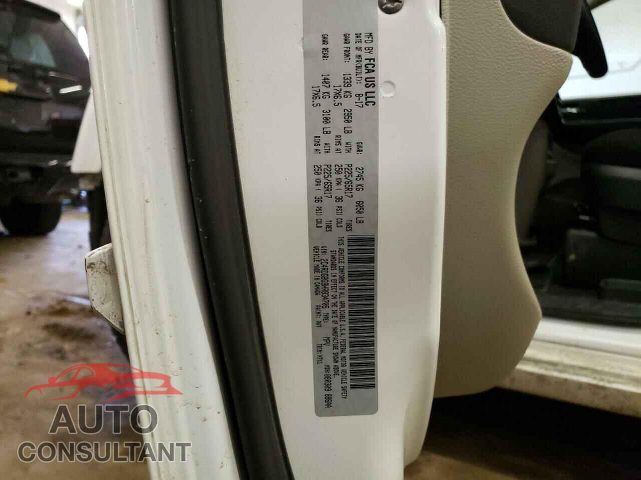 DODGE CARAVAN 2017 - 2C4RDGBG9HR834705