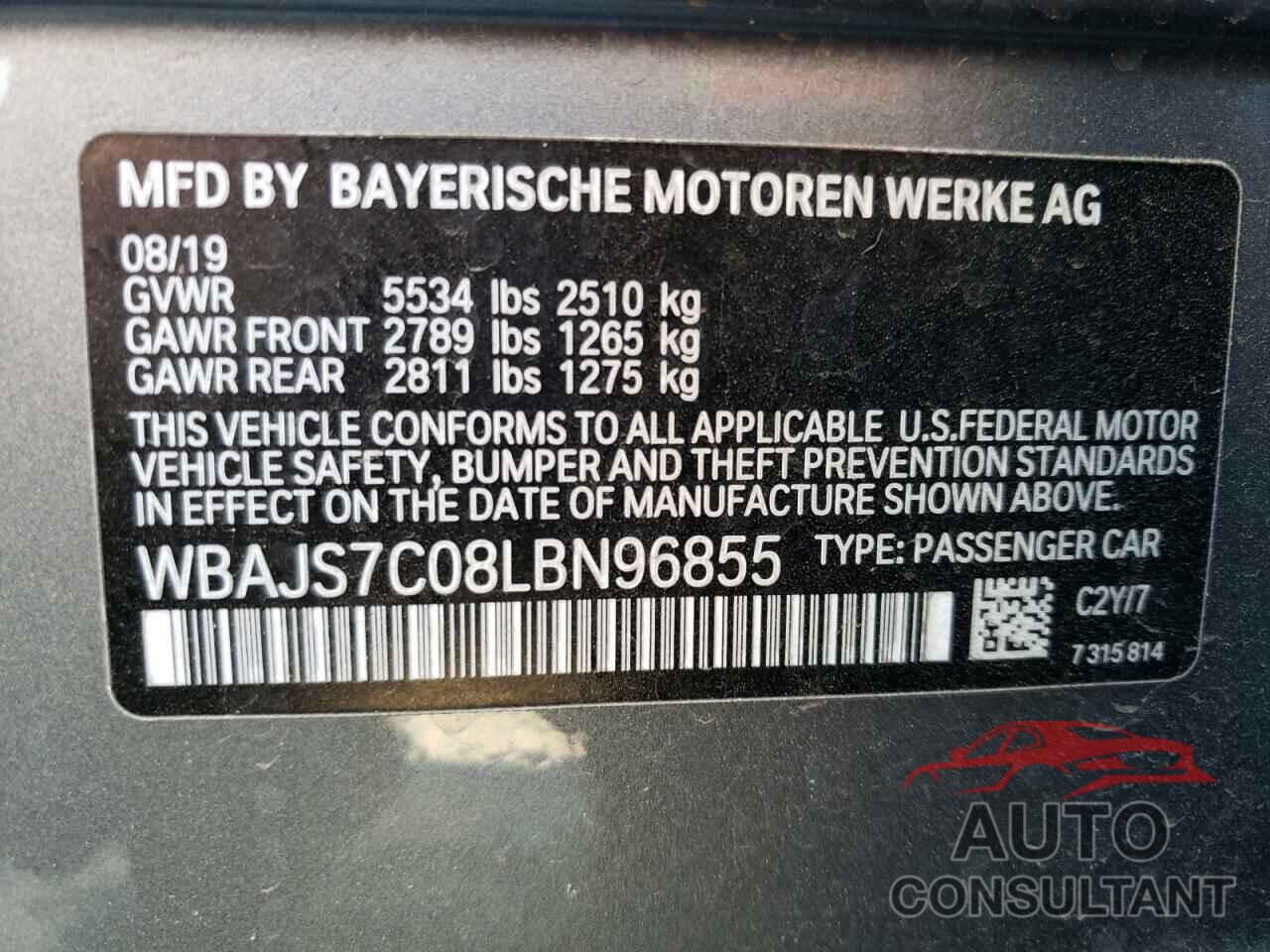 BMW M5 2020 - WBAJS7C08LBN96855