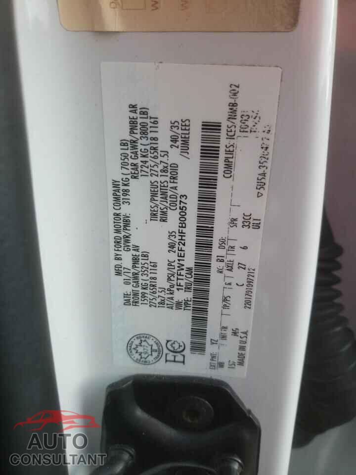FORD F-150 2017 - 1FTFW1EF2HFB00573