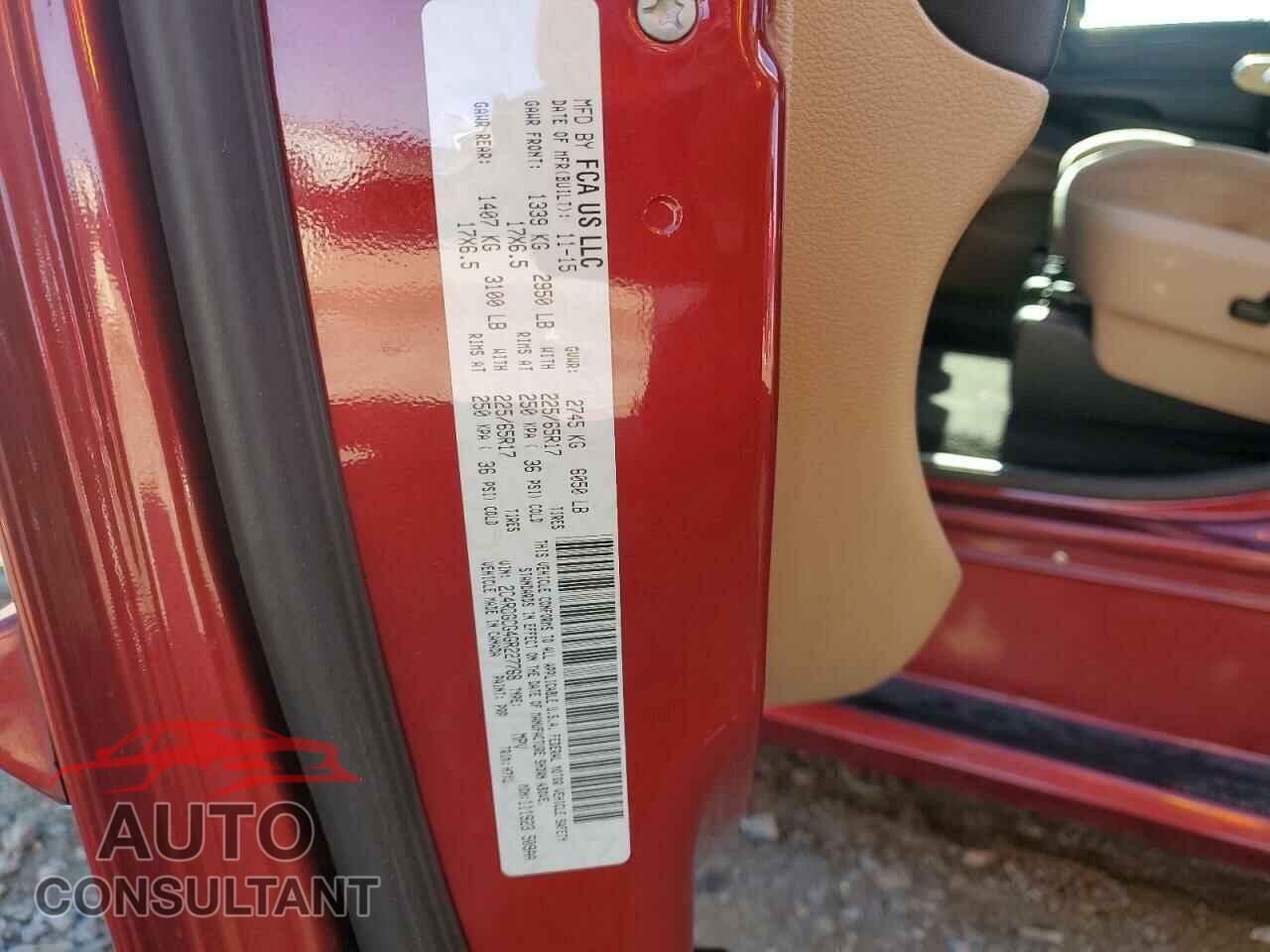 DODGE CARAVAN 2016 - 2C4RDGCG4GR227768