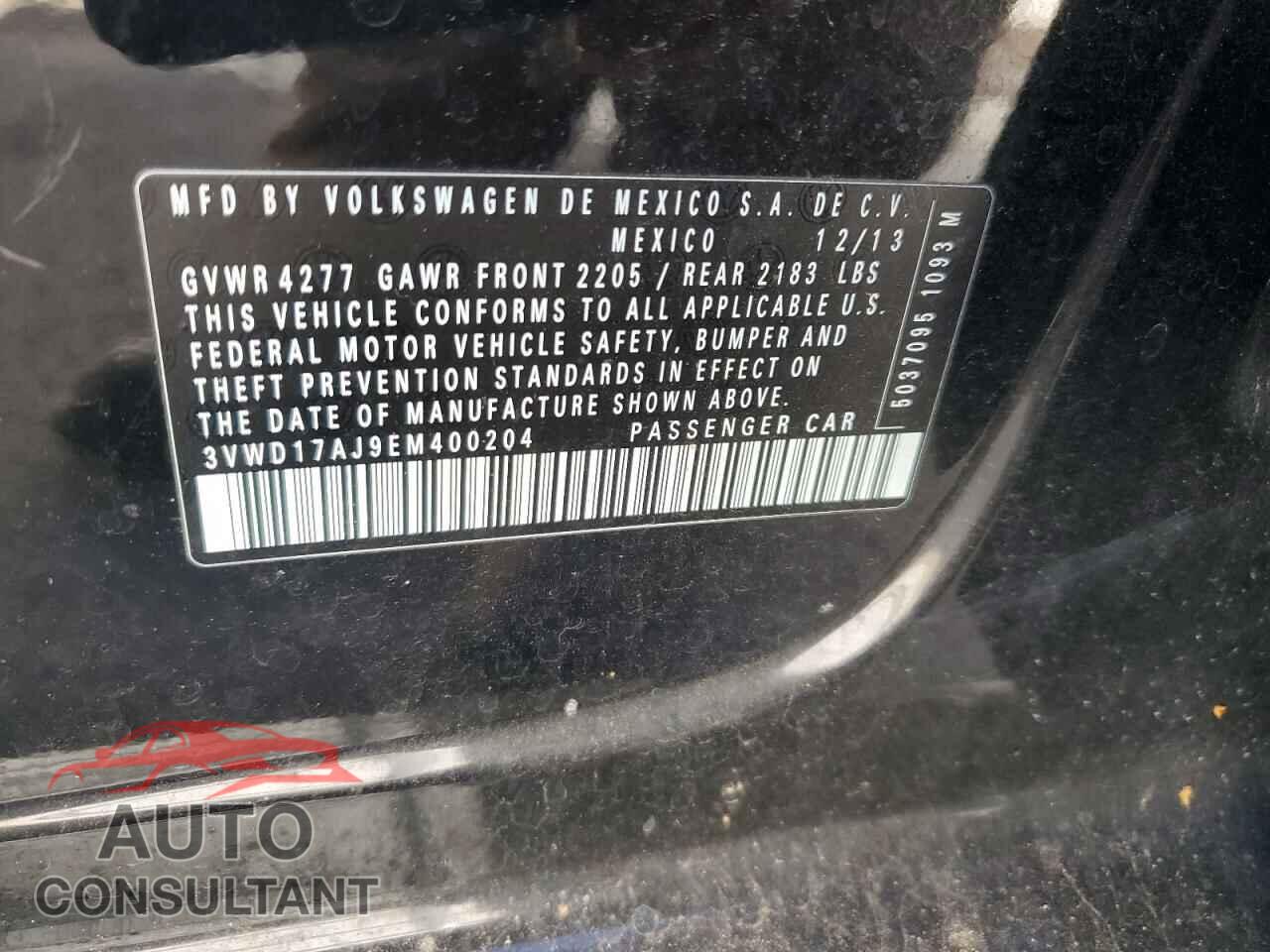 VOLKSWAGEN JETTA 2014 - 3VWD17AJ9EM400204
