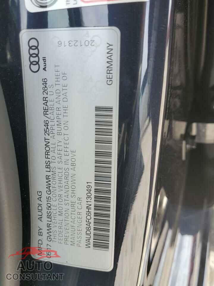 AUDI A6 2017 - WAUD8AFC6HN130491