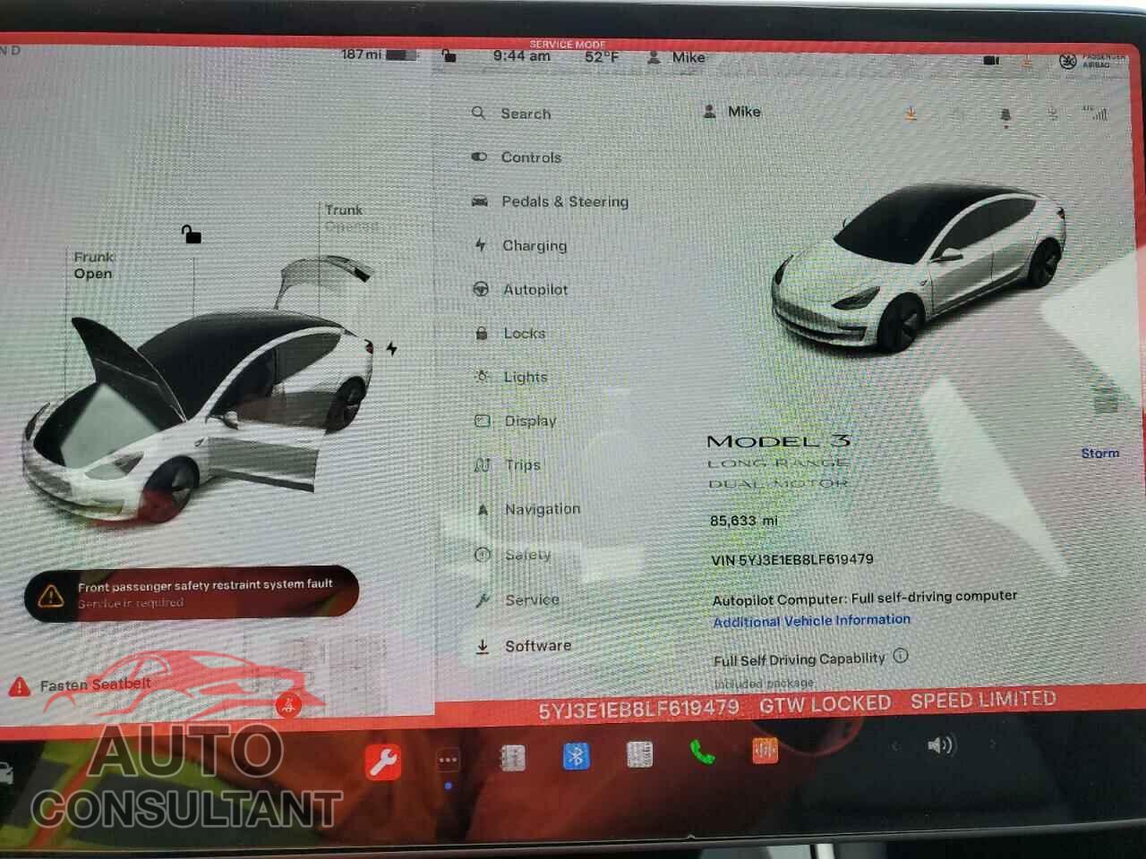 TESLA MODEL 3 2020 - 5YJ3E1EB8LF619479