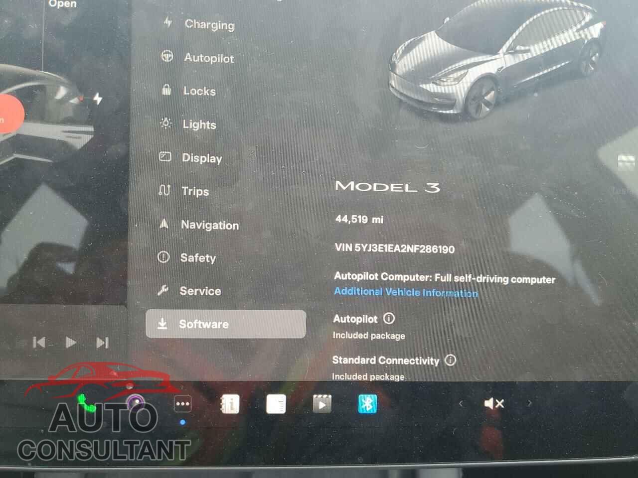 TESLA MODEL 3 2022 - 5YJ3E1EA2NF286190